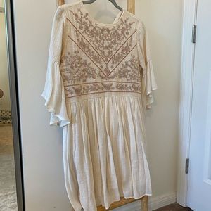 Embroidered Babydoll Dress